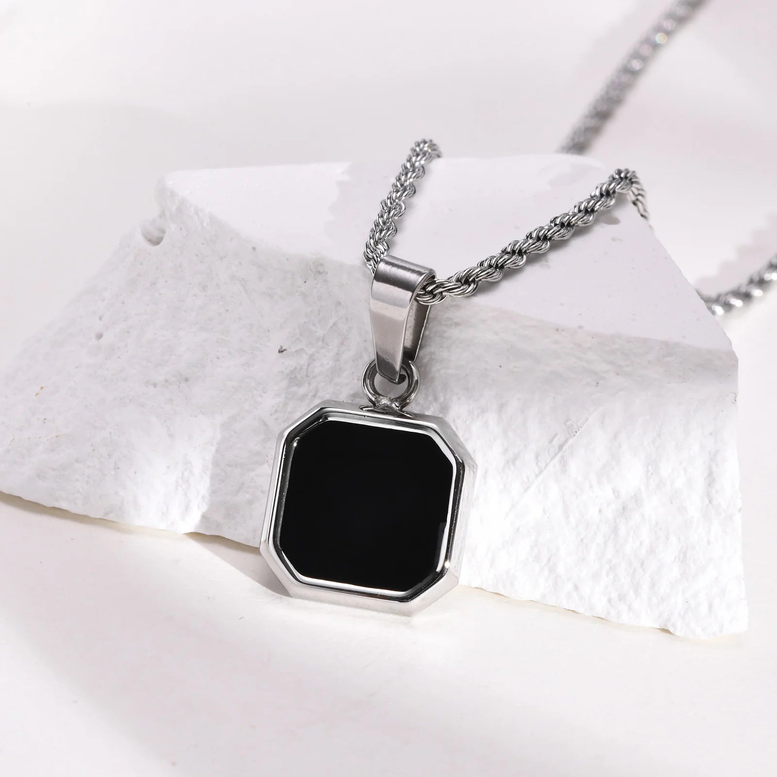 Vintage Vnox Geometric Square Necklace