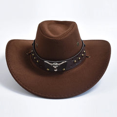 Vintage Suede Cowboy Hat for Parties