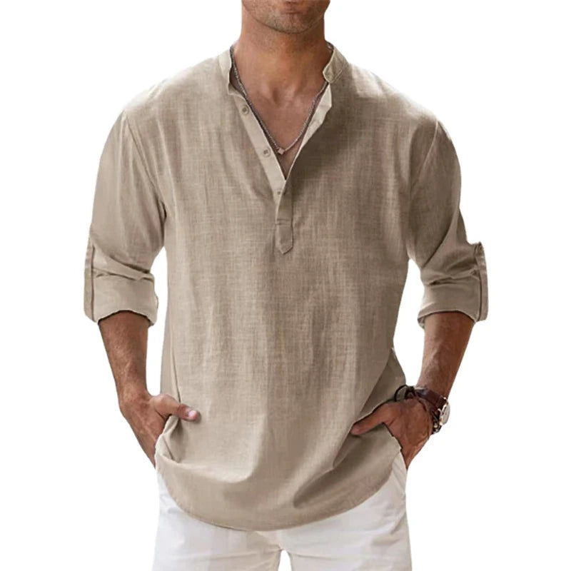 Vintage Lightweight Long Sleeve Beach Shirts