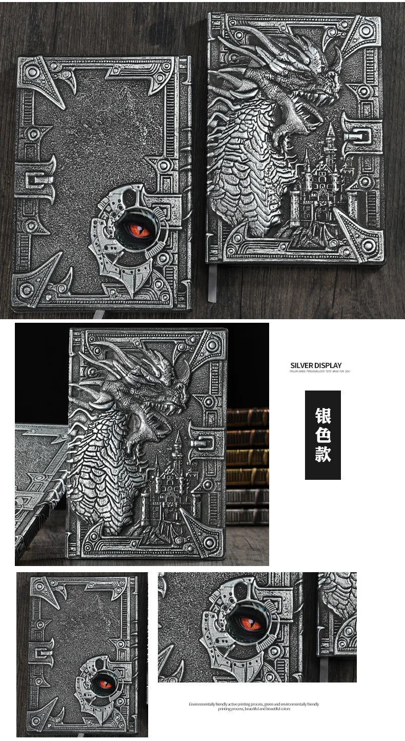 Vintage 3D Three-dimensional Dragon A5 Notebook