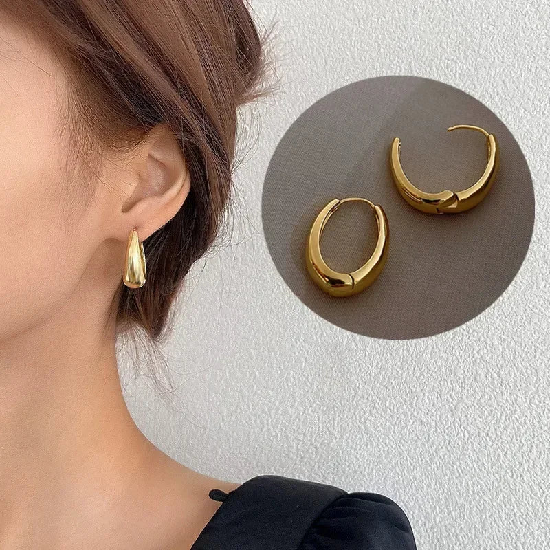 Vintage 2023 Metal Hoop Earrings Women