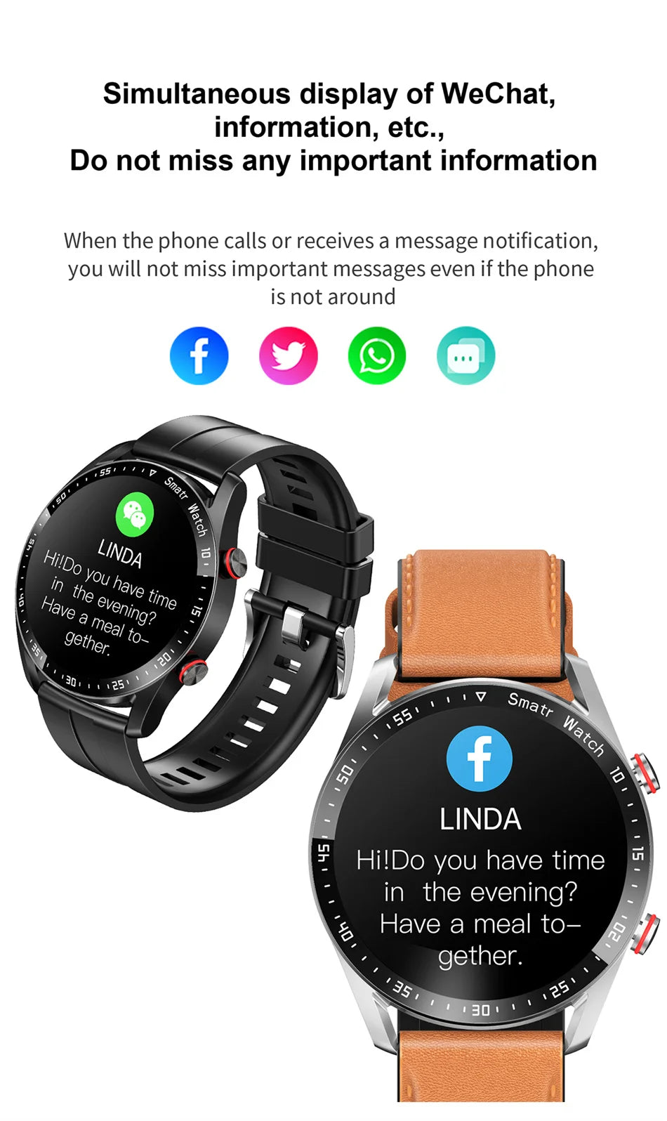 ECG+PPG Sports Waterproof Smartwatch