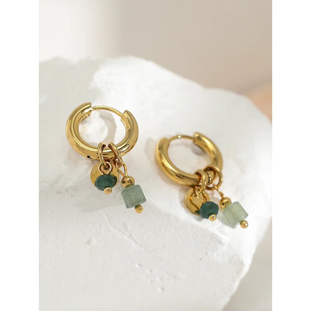 Vintage 18K Gold Plated Hoop Earrings