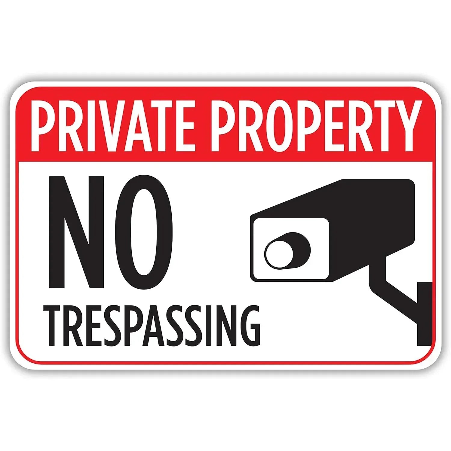 Vintage No Trespassing Warning Metal Signs