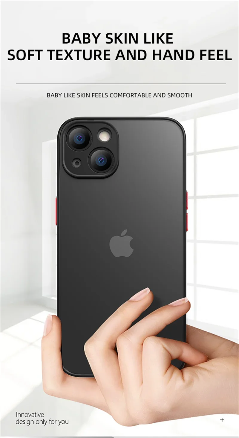 Shockproof Thin Matte Case For iPhone