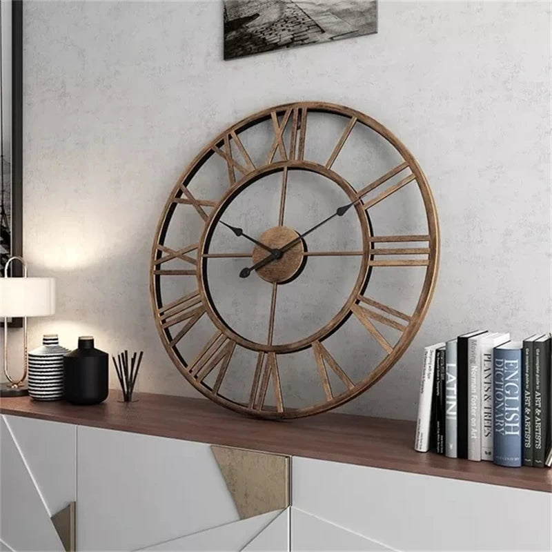 Vintage 3D Roman Numerals Wall Clock