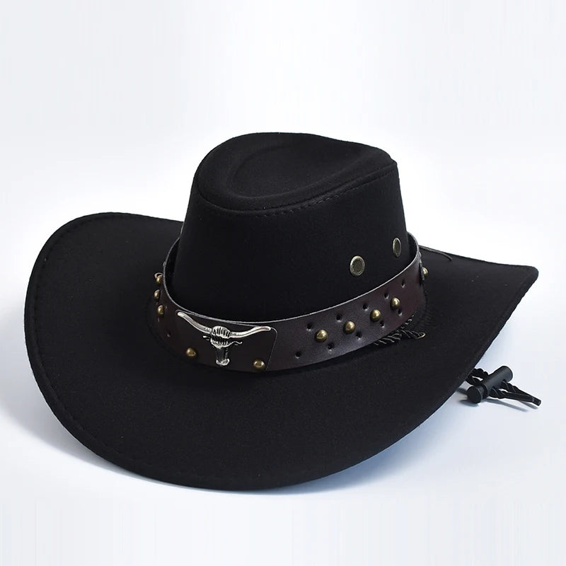 Vintage Suede Cowboy Hat for Parties