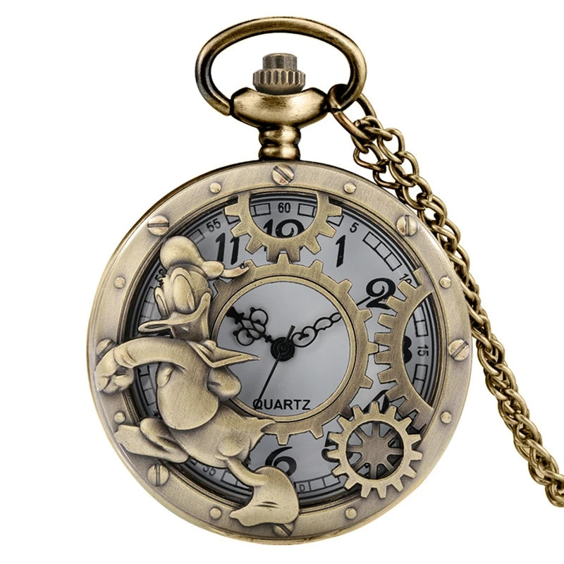 Vintage Japanese Anime Theme Quartz Pocket Watch