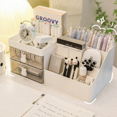 Desktop Transparent Cosmetics Organizer with Drawers