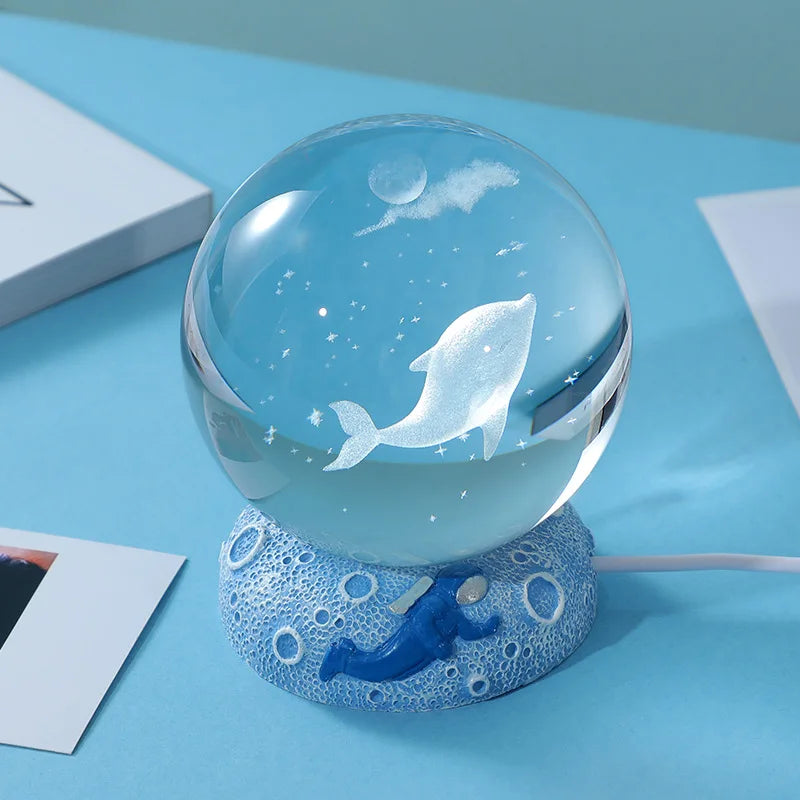 Colorful LED Crystal Ball Night Light