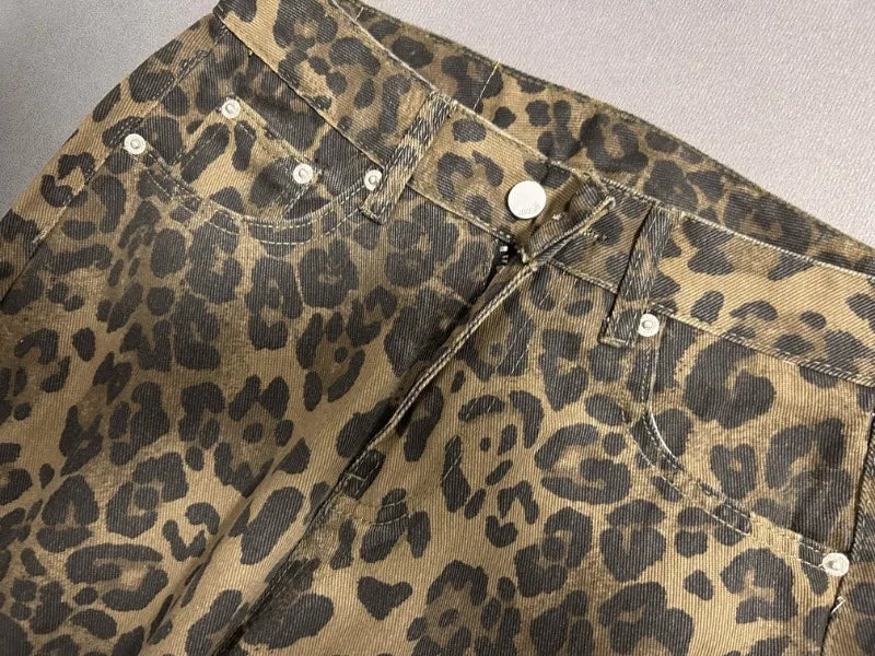 American Vintage Leopard High Waist Jeans