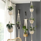 Boho Macrame Vintage Hanging Basket for Gardens