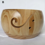 Vintage Handmade Eco-friendly Wooden Yarn Bowl Organizer