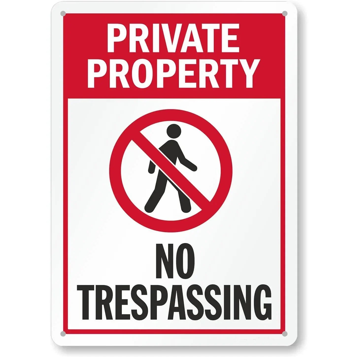 Vintage No Trespassing Warning Metal Signs