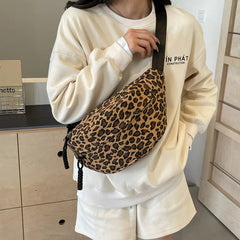 Vintage Leopard Print Fanny Pack Women’s Fashion Bag