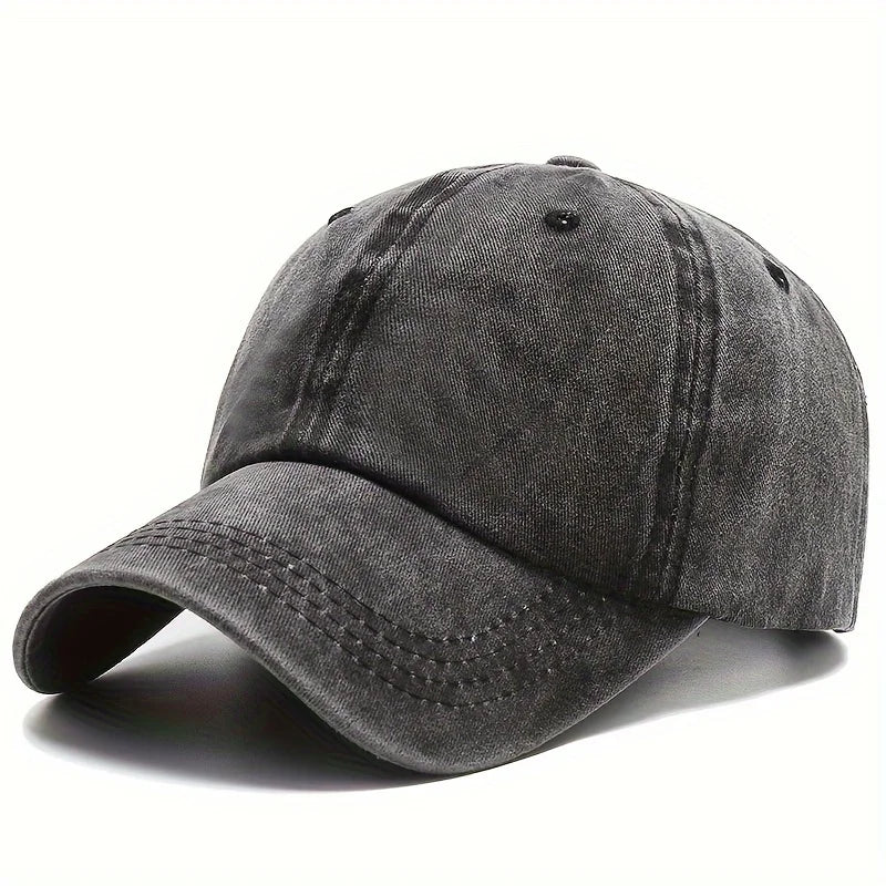 Vintage Washed Denim Baseball Cap Unisex