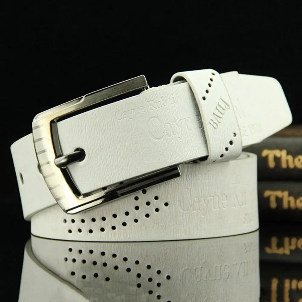 Men's Vintage Leather Belt Luxury Classic Buckle