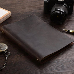 Vintage Classic Leather Rings Binder Notebook