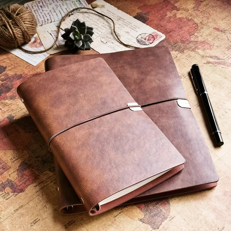 Vintage Soft Pu Leather Travel Journal Notebook