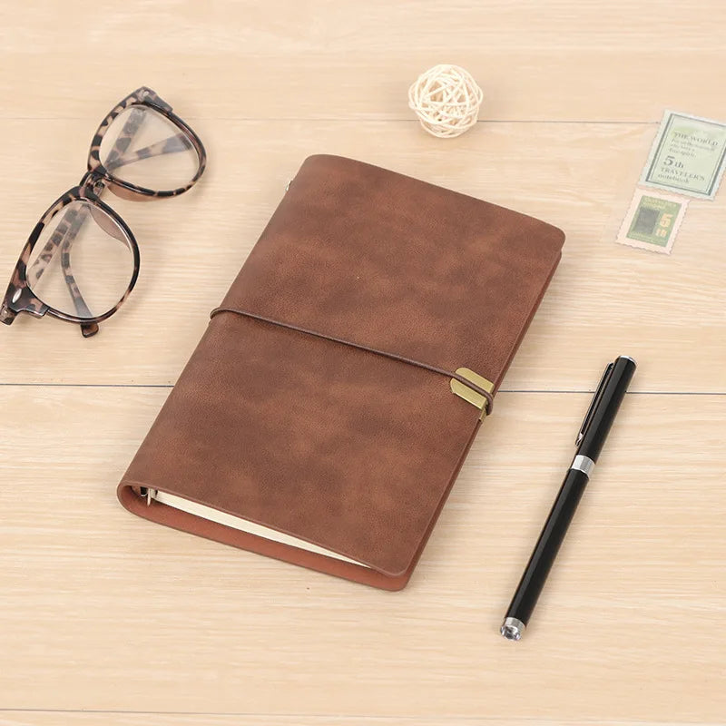 Vintage Soft Pu Leather Travel Journal Notebook