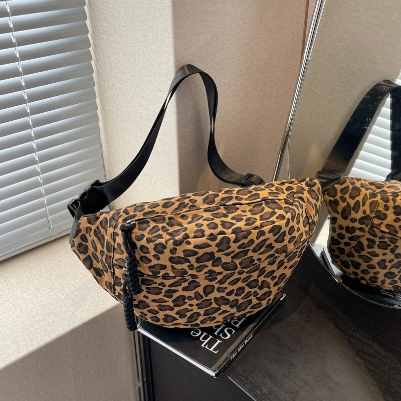 Vintage Leopard Print Fanny Pack Women’s Fashion Bag