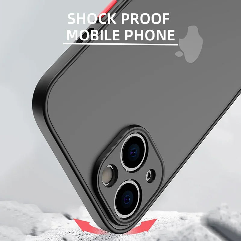 Shockproof Thin Matte Case For iPhone