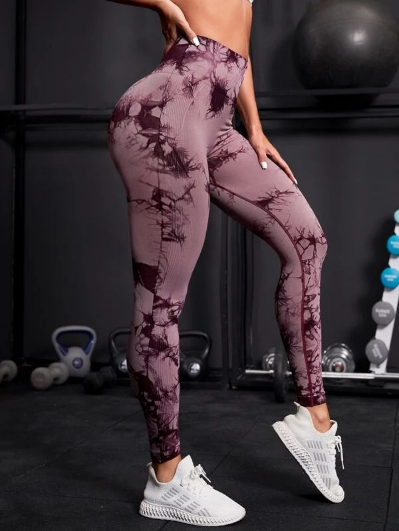 Women Tie Dye Seamless High Waist Fitness Vintage Leggings