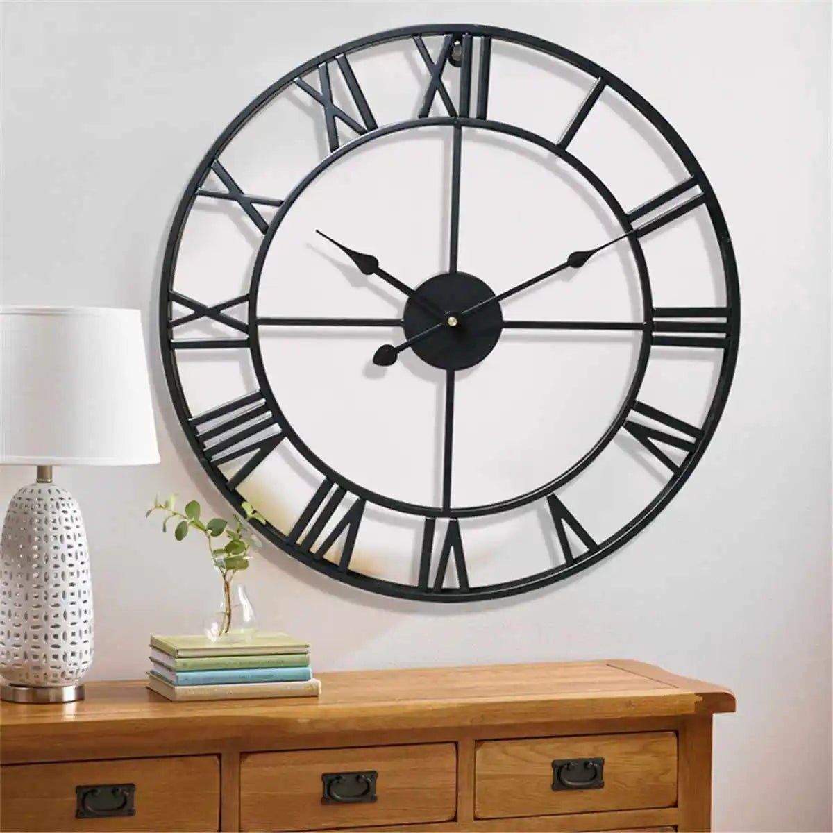 Vintage 3D Roman Numerals Wall Clock