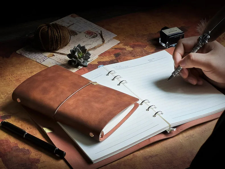 Vintage Soft Pu Leather Travel Journal Notebook