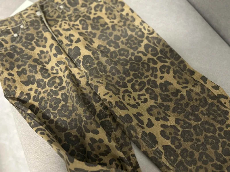 American Vintage Leopard High Waist Jeans