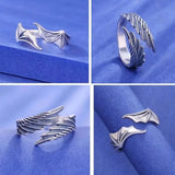 Vintage Angel Wing Demon Eye Rings