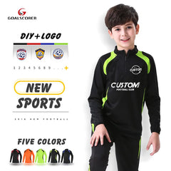 Kids Football Tracksuit Fleece Soccer Sportswear