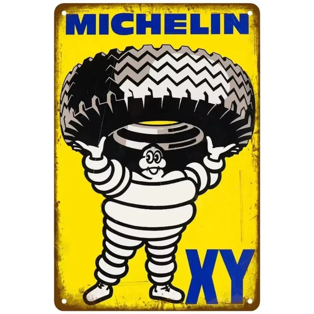 Vintage Michelin Metal Signs Shabby Chic Sign Posters