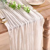 Semi-Sheer Vintage White Table Runners Boho