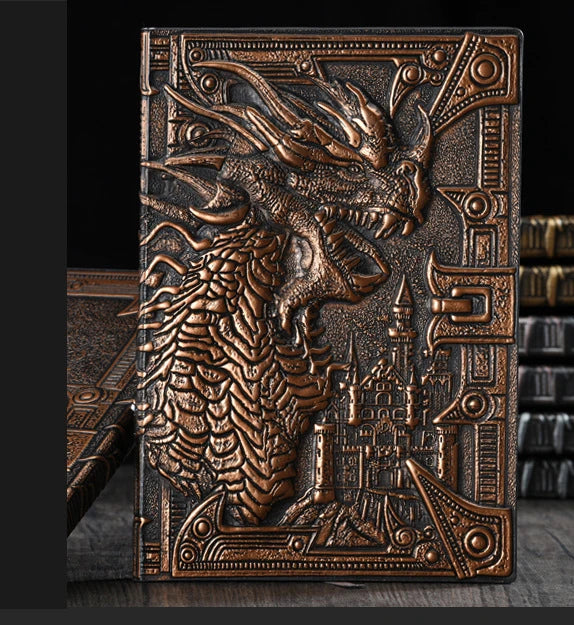 Vintage 3D Three-dimensional Dragon A5 Notebook