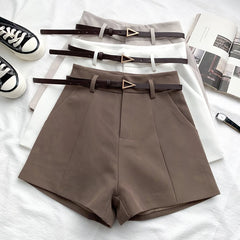 Casual A-line High Waist Vintage Shorts