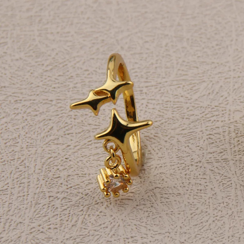 Vintage Adjustable Star Open Ring