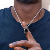 Vintage Vnox Geometric Square Necklace