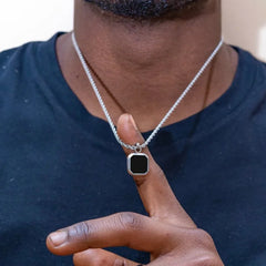 Vintage Vnox Geometric Square Necklace