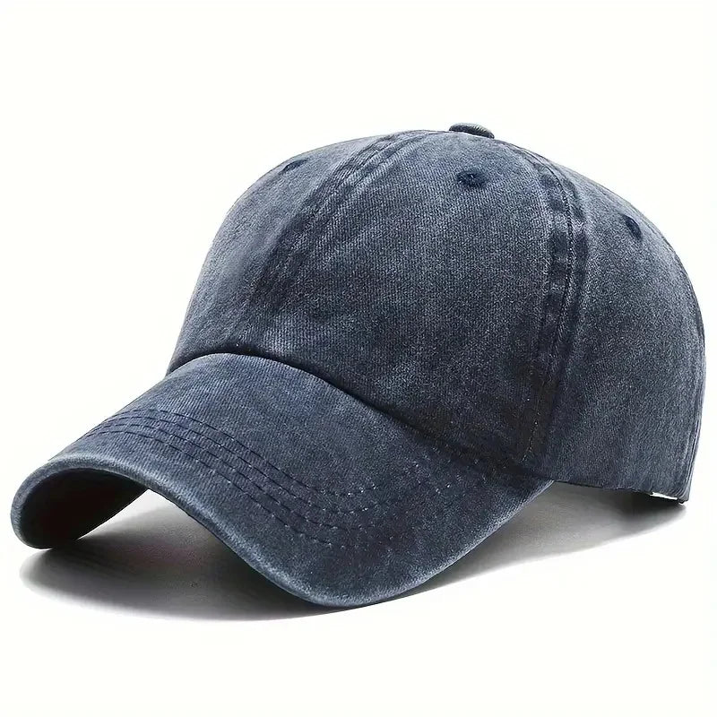 Vintage Washed Denim Baseball Cap Unisex