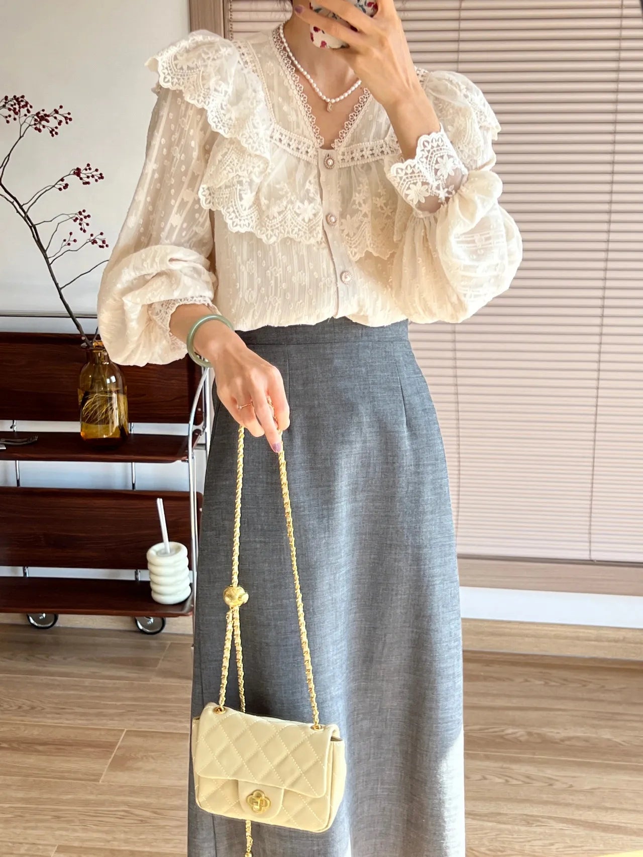 Vintage Lace Lolita Long Sleeve Blouse