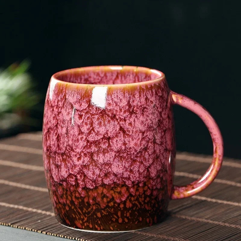 Vintage Ceramic Mug Kiln Change Glazed