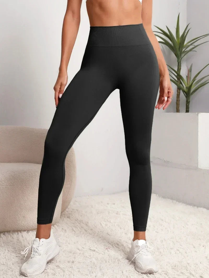 High Waist Seamless Hip Lifting Vintage Sports Leggings