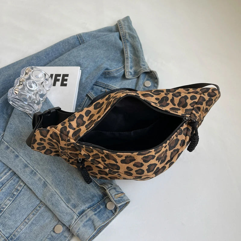 Vintage Leopard Print Fanny Pack Women’s Fashion Bag