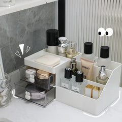 Desktop Transparent Cosmetics Organizer with Drawers