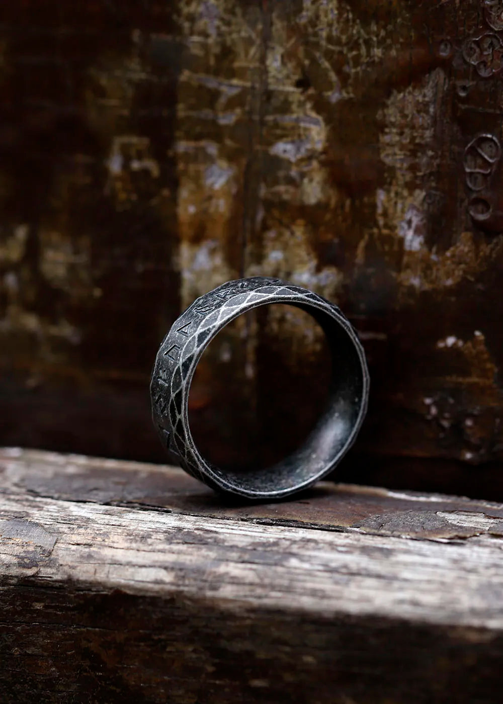 Vintage Stainless-Steel Odin Viking Rune Rings