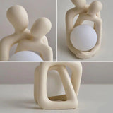 Vintage Heartwarming Loving Couple Resin Statue