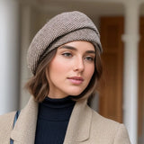 Vintage Elegant Wool Beret for Women Autumn