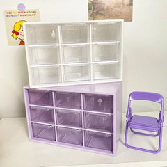 9-Grid Desktop Storage Organizer Transparent