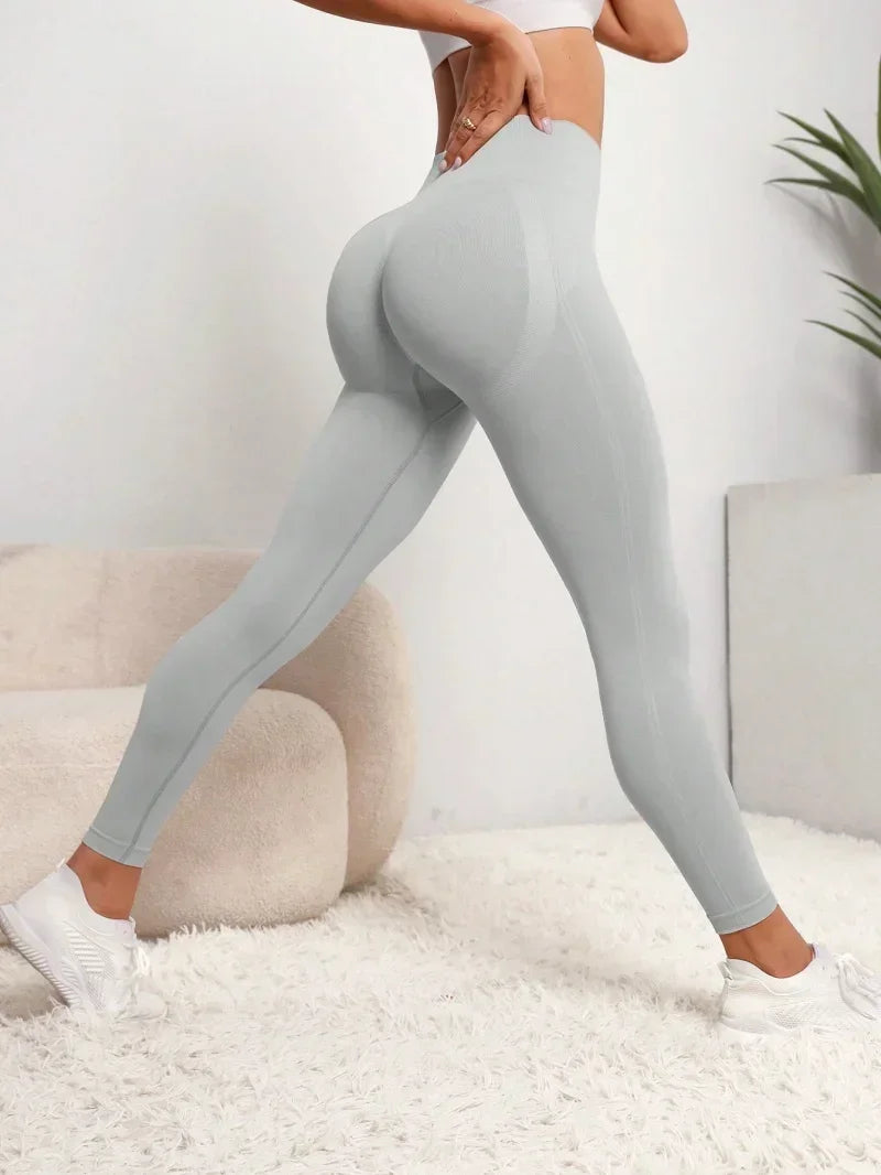 High Waist Seamless Hip Lifting Vintage Sports Leggings